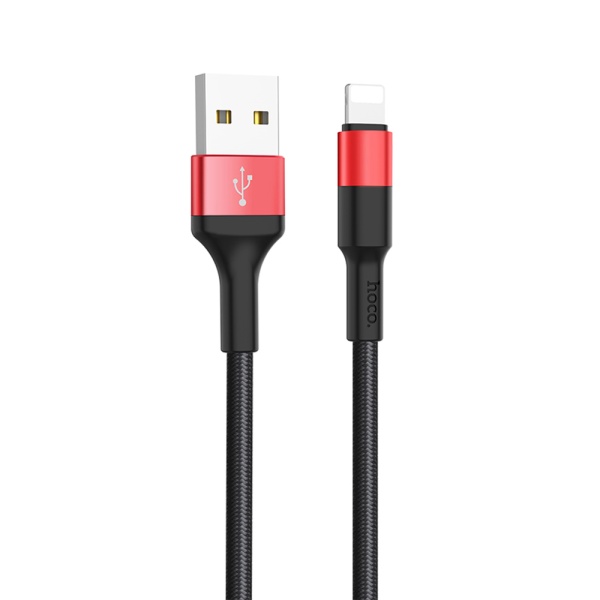 Кабель HOCO X26 USB - Lightning cable, 1м, красный